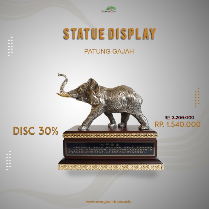 [Original] Patung Gajah/ Patung Gajah Aksessoris/ Patung Pajangan/ Gajah Accessor Bisa Gojek
