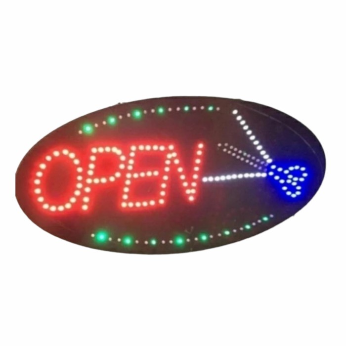 [New Ori] Lampu Salon Barbershop Lampu Palang Open Led Berkualitas
