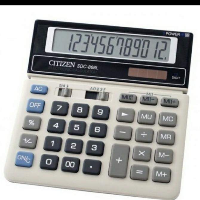 

kalkulator 868 sdc-868 L citizen 12 digit