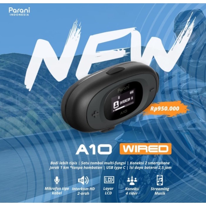 [New Ori] Parani A10 Wired Motorcycle Bluetooth Intercom Limited
