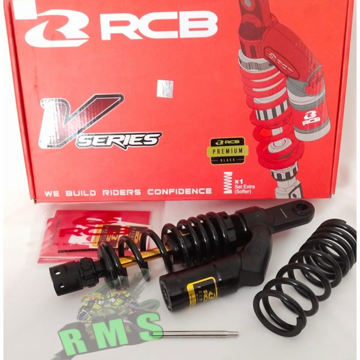 [Baru] Shock Rcb V Series 330Mm Vario 125 Vario 150 - Black Series Terbaru