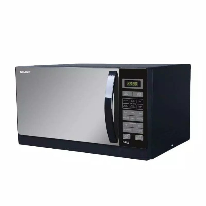 Promo Microwave Sharp R728 With Grill Low Watt Warna Hitam