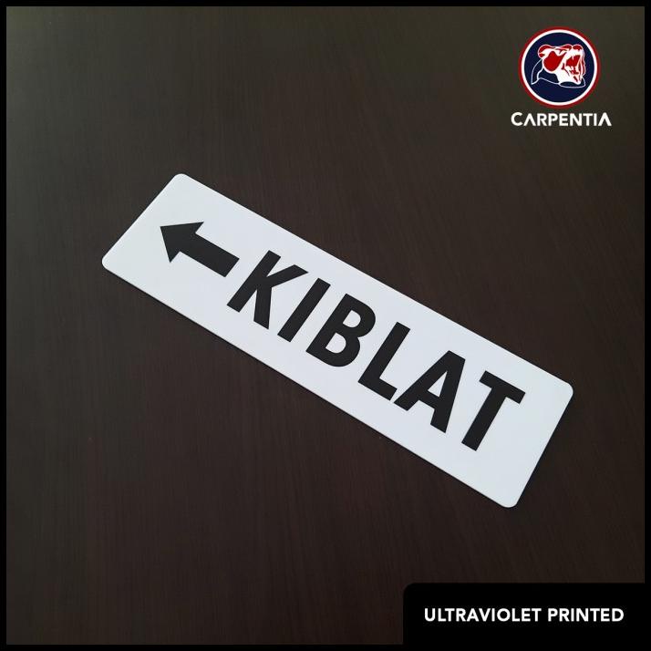 

DISKON ACRYLIC SIGN KIBLAT / LABEL DINDING AKRILIK 24X7 CM / A - PUTIH