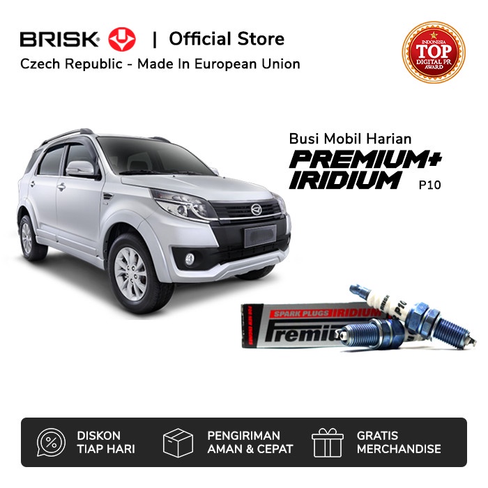 Busi Mobil Daihatsu Terios Brisk Premium Iridium P10 murmer