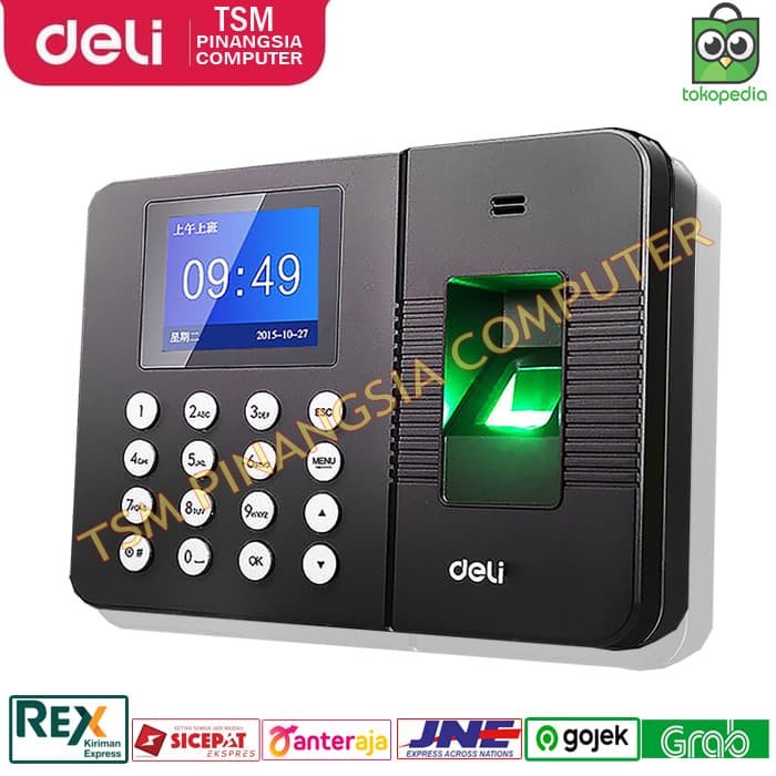 Deli E3960 Mesin Absensi Sidik Jari - Fingerprint - Finger Print