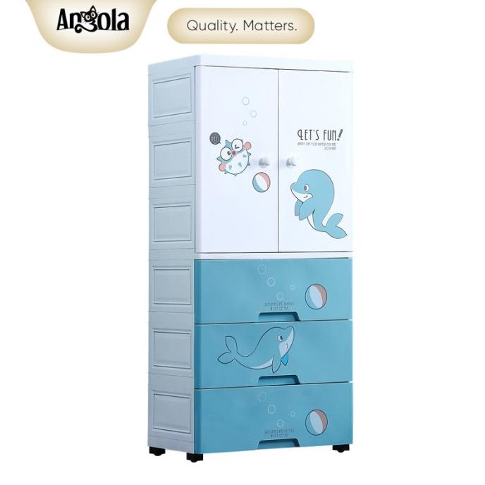 Lemari Pakaian Plastik Lemari Pakaian Anak Storage Box Lemari Laci C14