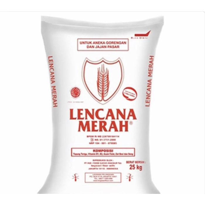 

Harga!! tepung terigu lencana merah 25 kgonly]