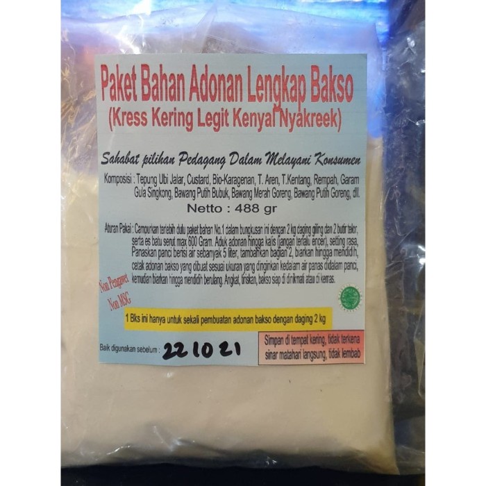 

Baru!! PREMIX BAKSO SALVILA MIX CUSTOM SPESIAL UNTUK 2 KG DAGING PASTI KRESS