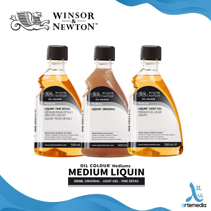 

Medium Cat Minyak Winsor & Newton 500ml Liquin Medium Oil Painting