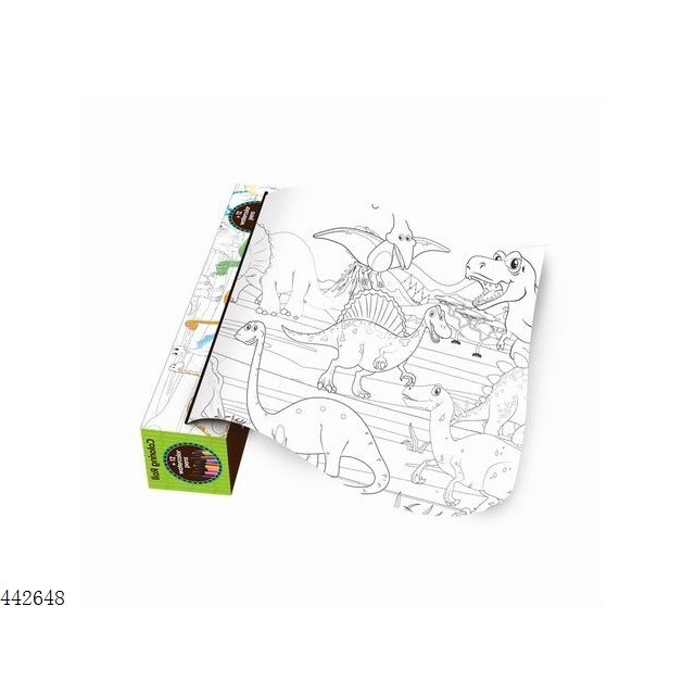 

Promo Topsky Coloring Roll Dinosaur Theme Super Long Poster Mewarnai Seni