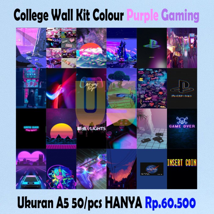 

Promo College Wall Kit Colour Poster Aesthetic A5 Gaming,50Pcs