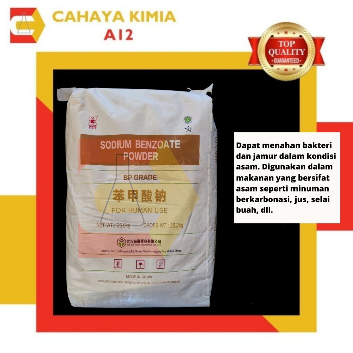 

Terlaris Sodium Benzoat / Natrium Benzoat ex. RRC Wuhan 1 Zak (25 kg) Instant SALE