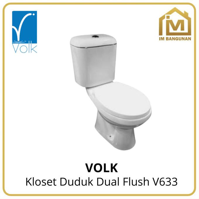 Kloset Duduk Volk 663 Dual Flush Slow Closed Putih