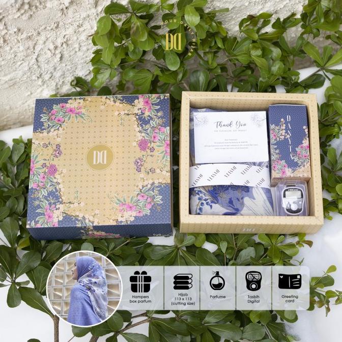 Hampers Hijab Parfum Tasbih Premium Eksklusif | Jilbab Print By Danyta - TOSCA, POLYCOTTON Premium