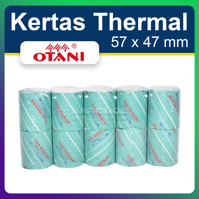 

Promo ( 1 Pack ) Kertas Thermal 58 X 50 Roll Kasir 58X50 Mm Otani Hitam