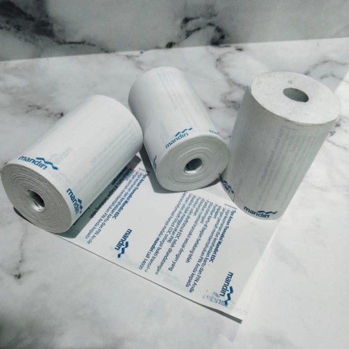 

Promo Kertas Struk Thermal Paper Mandiri 57 X 40 Mm Logo Bank Mandiri Edc