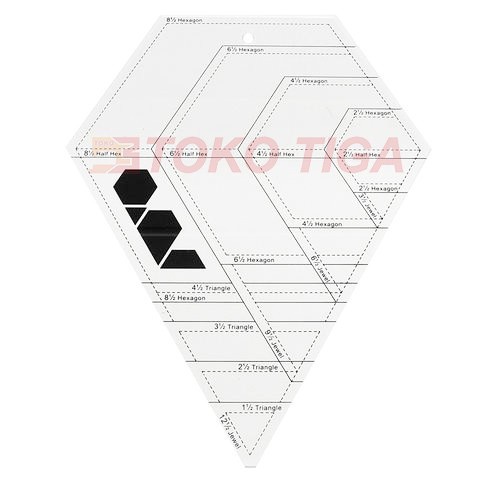 

Sarila Quilting Ruler / Penggaris Patchwork -Model Permata Multifungsi-Qr0907