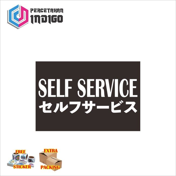 

Terlaris sign akrilik acrylic papan self service Elegan