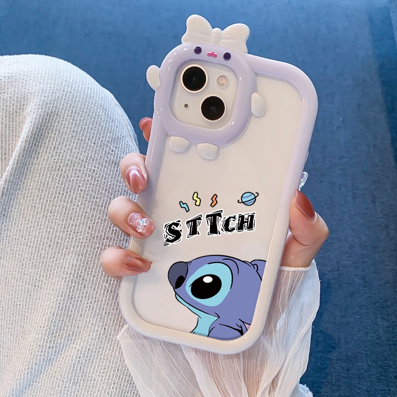 Casing Ponsel untuk VIVO Y16 Y35 5G Y56 5G Y02s Y15s Y15a Y01 S1 Case lucu kartun Stitch Monster Hp 