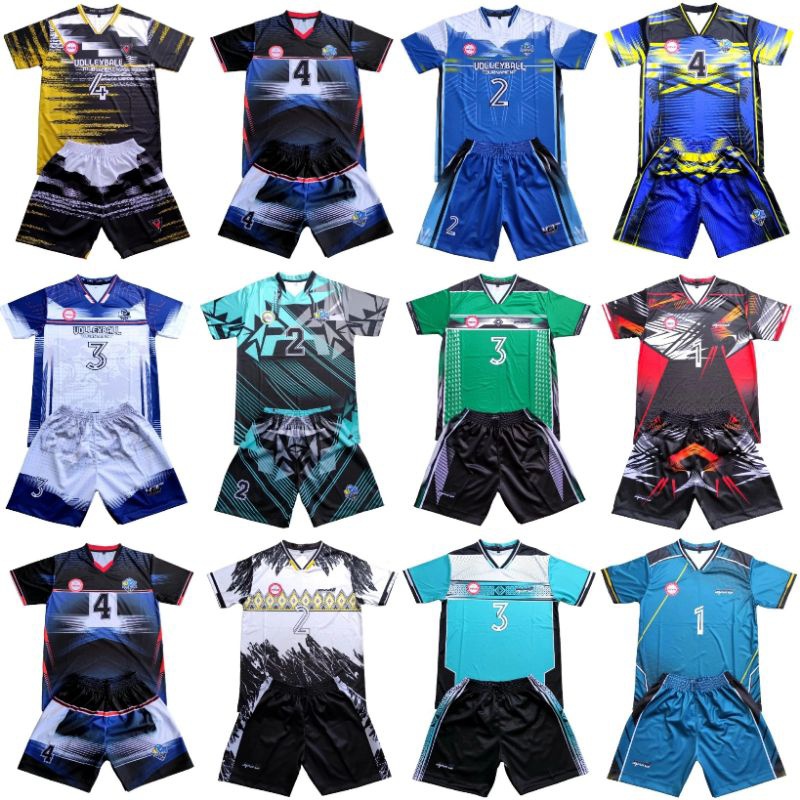 [NYAMAN DIGUNAKAN] Baju jersey stelan volly motif full printing