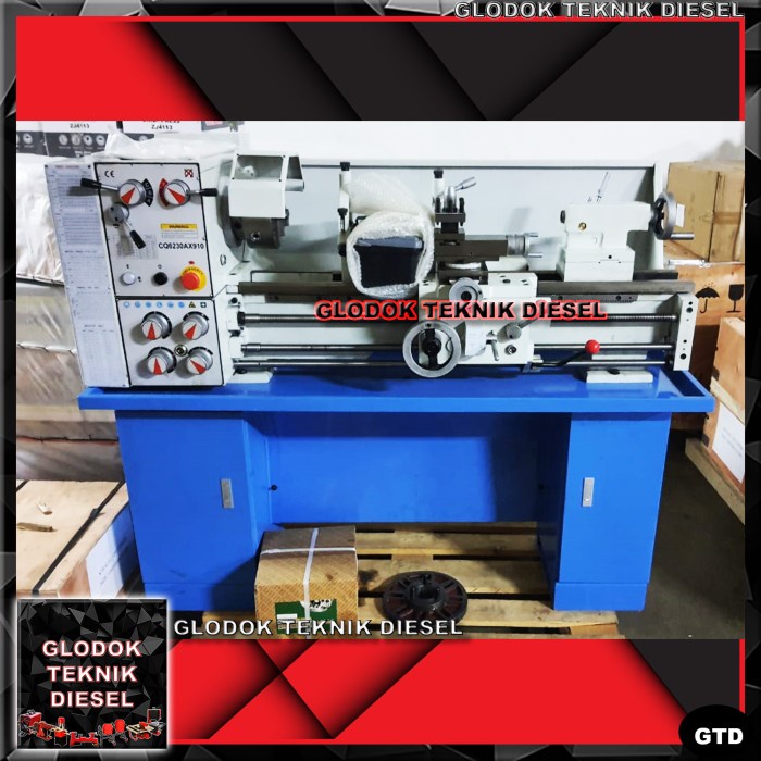 Promo Mesin Bubut Besi Bench Lathe Cq 6230 A Panjang 914 Mm Original Terbaik