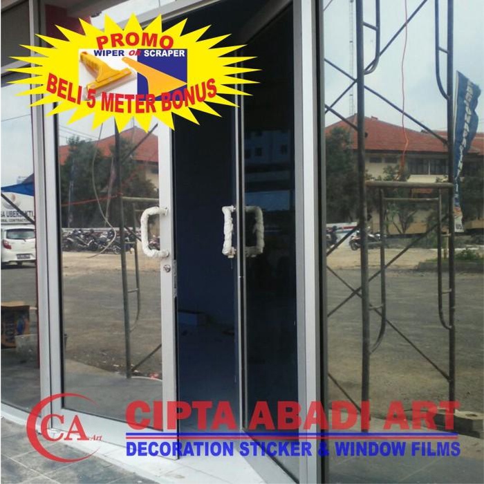 Stiker Kaca Film Oneway Warna Silver,Hijau,Biru,Gold Include Pasang