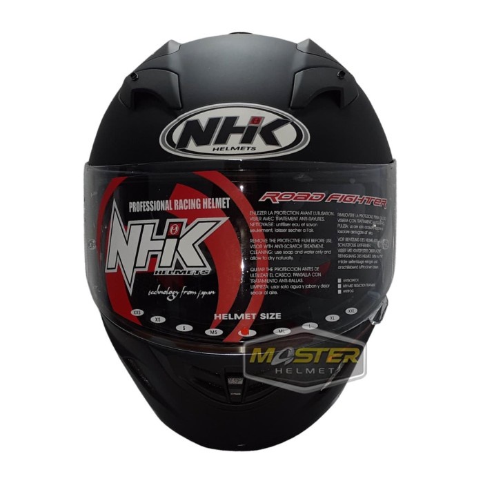 Helm Nhk Fullface Nhk Gp1000 Solid Black Doff
