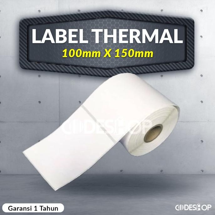 

Kertas Label Thermal Uk. 100 x 150 mm Isi 500 Stiker Resi 100x150