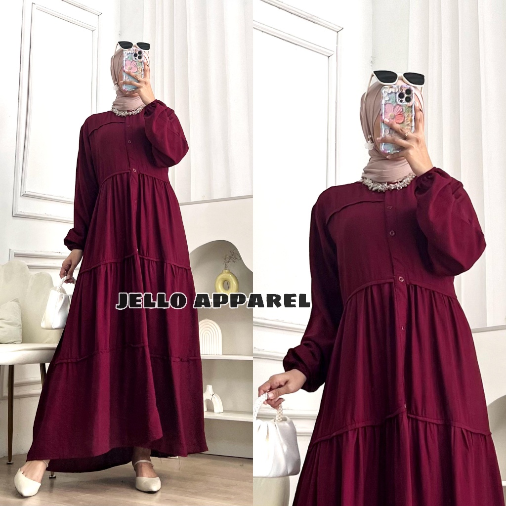 [LIMITED] BEST PRODUCT GAMIS ZAHRA BAHAN POLO LINEN PAKAIAN WANITA MUSLIM