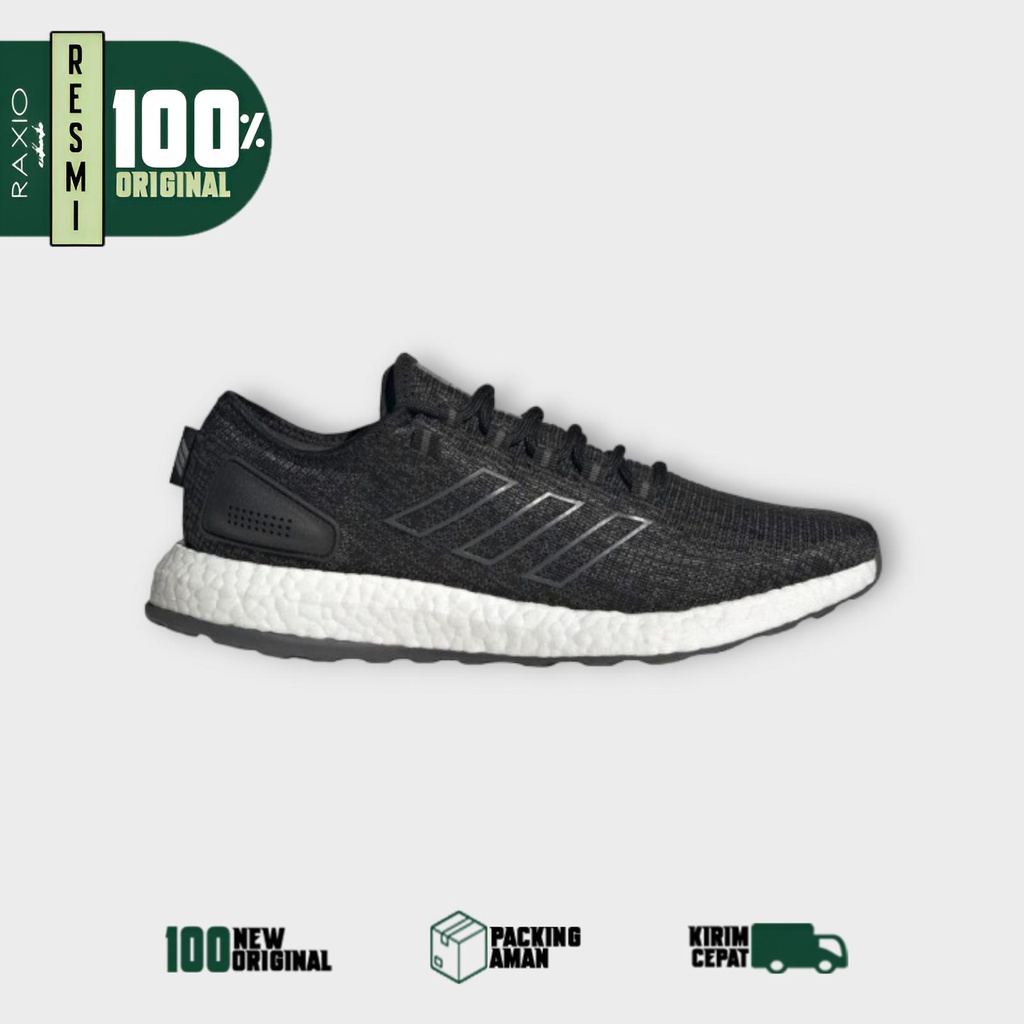Sepatu Lari Adidas Pureboost Black White Original Ori Asli BNIB Murah