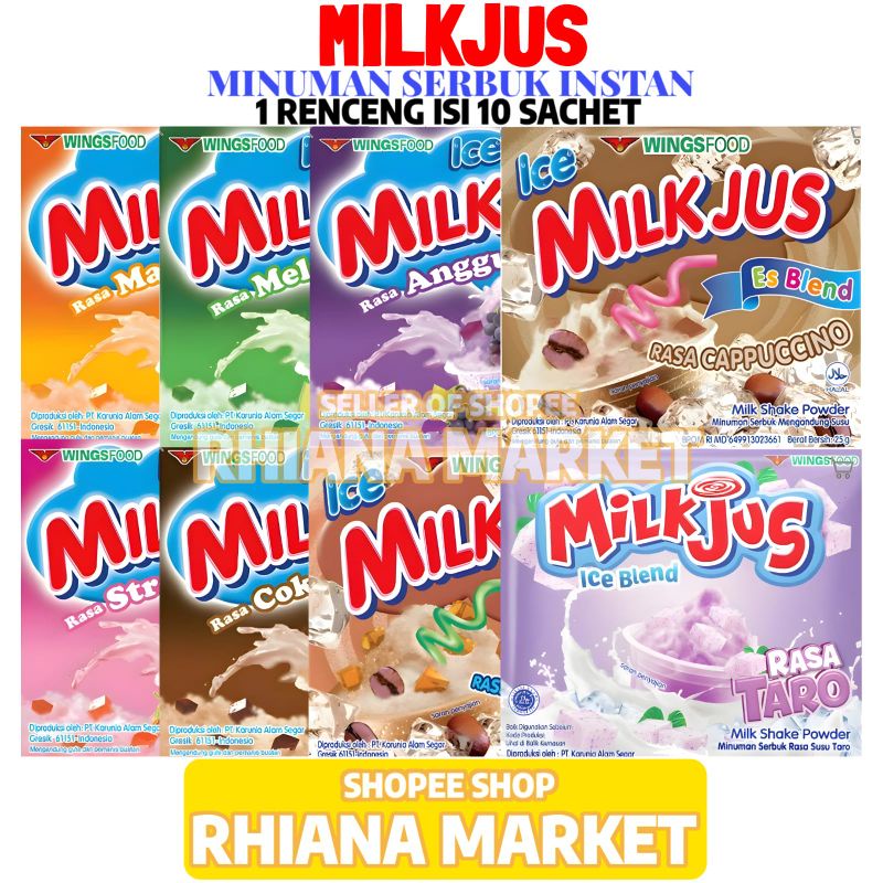 

Minuman Serbuk Instan Milkjus Ice Blend 1 Renceng Isi 10 Sachet