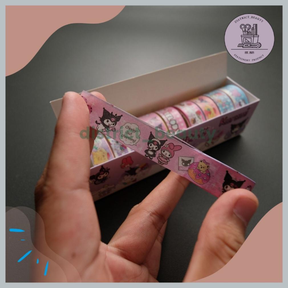 

TERLARIS WASHITAPE ROLL SANRIO 1 SET ISI 10 PCS SOLATIP CUTE WASHI TAPE KUROMI CINAMOROL LUCU TERMURAH TERBARU