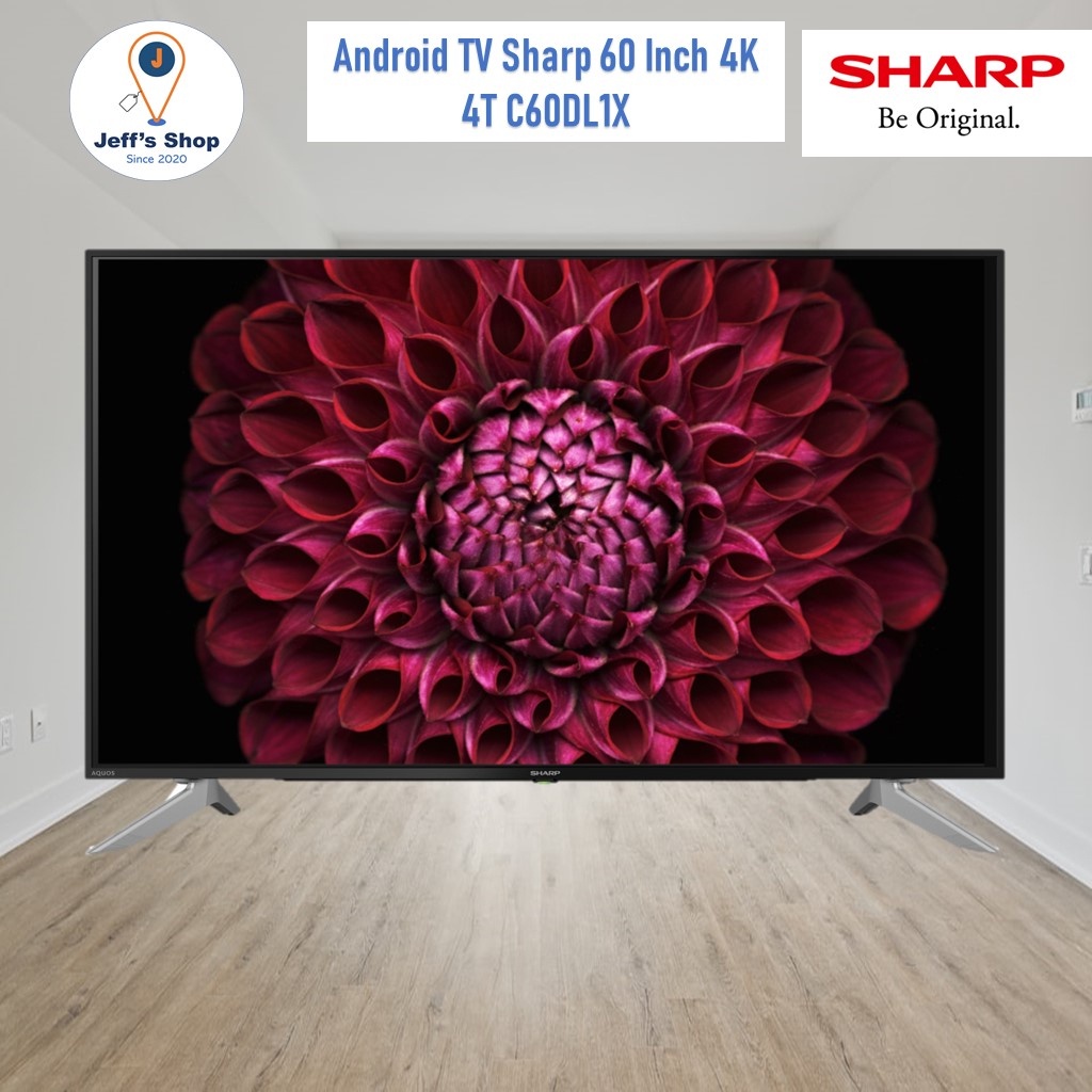 LED Android Smart TV Sharp 60 Inch 4K Ultra-HDR 4T C60DL1X