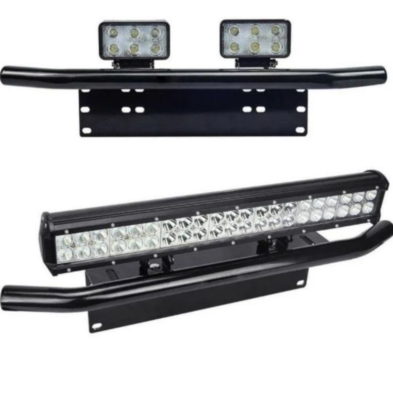 Berkualitas Dudukan lampu led sorot tembak tatakan bracket bumper plat nomor mobil-tipis ..