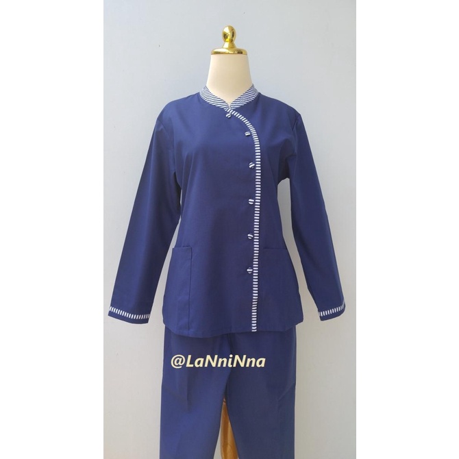 Seragam Suster - Hijab - Biru Navy - Size XL