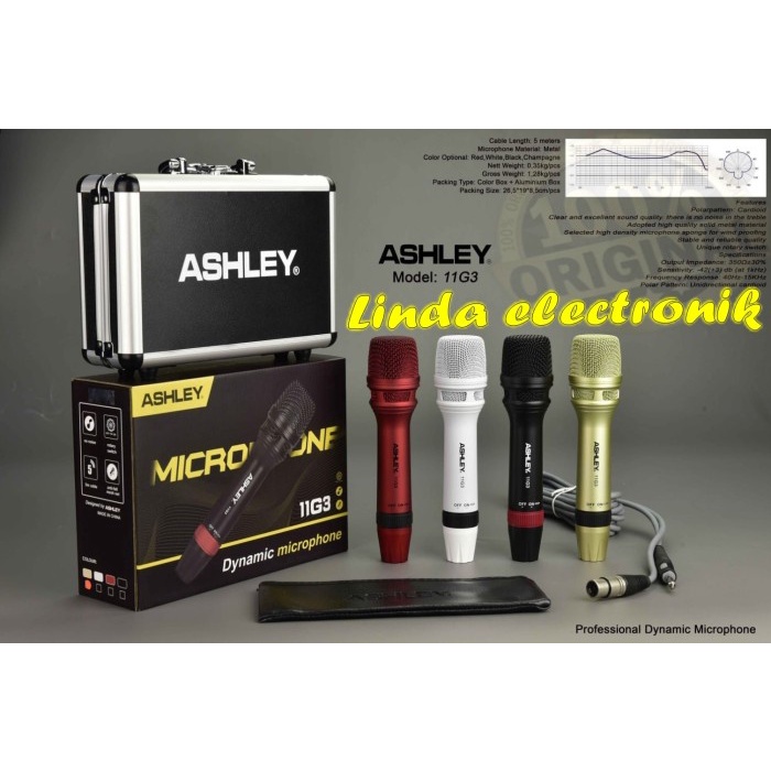 mic kabel ashley 11g3 ashley 11 g3 garansi resmi original