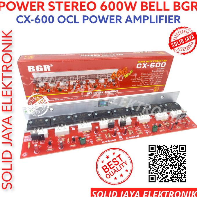 POWER STEREO 600W OCL CX600 AMPLIFIER SANKEN 2 CX 600 CX-600 BELL BGR Termurah