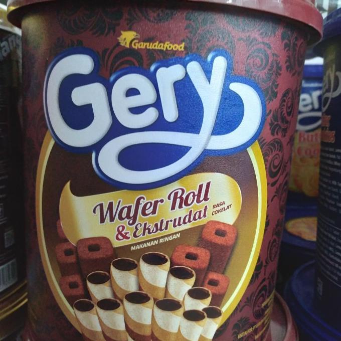 

Gery Wafer Roll & Ekstrudat Cokelat 380g-Gery Kaleng-Wafer Roll Kaleng