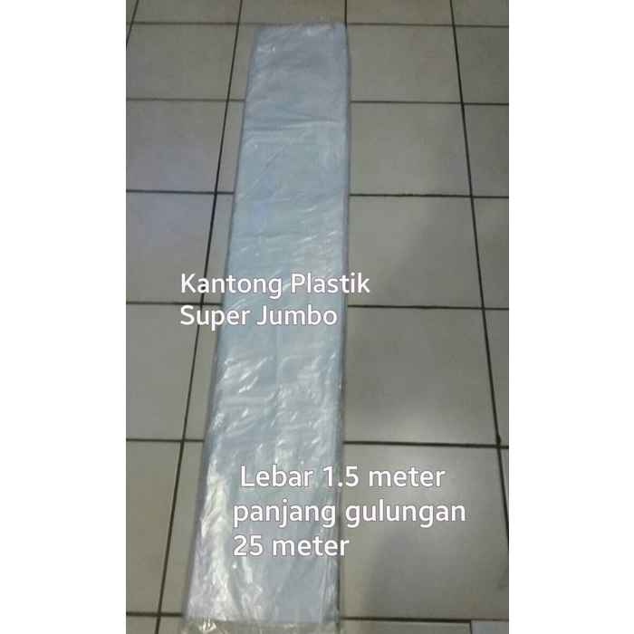 

Promo Kantong Plastik Kresek Roll Super Besar Jumbo Bening 1,5 X 25 Meter Terbaru