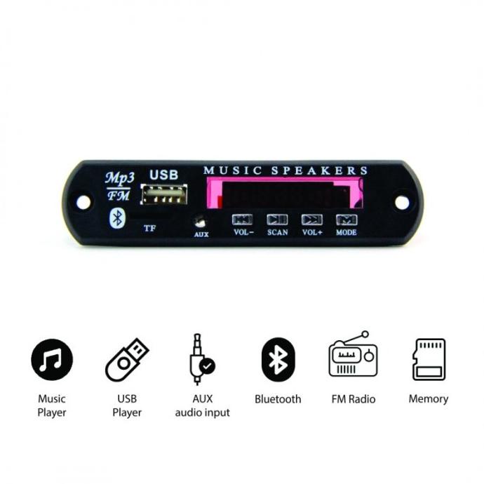 Promo Modul Mp3 Player 5V Bluetooth, Usb Untuk Speaker Free Remote New Limited Edition