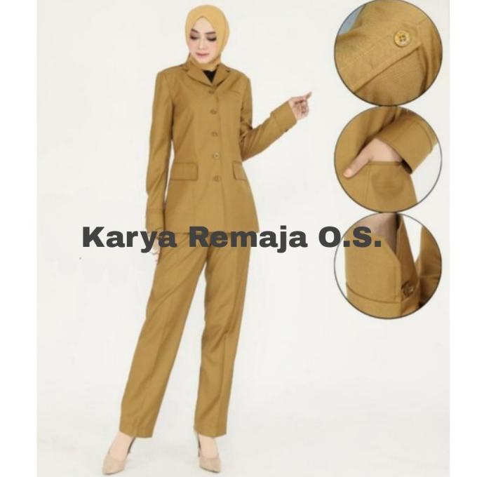 Setelan Seragam Pns Wanita Pdh Pemda Wanita Baju Dinas Pns Khaki Muda