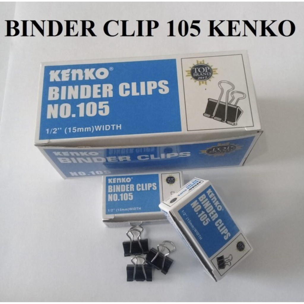 

Bos Kenko Binder Clip 105/ Klip/ Jepit Kertas/ Jepitan/ Aksess
