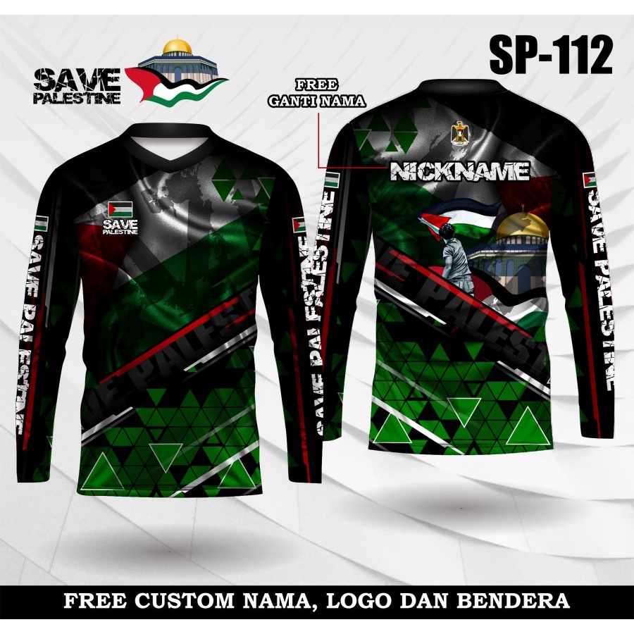 Baju palestina kaos save palestine lengan panjang