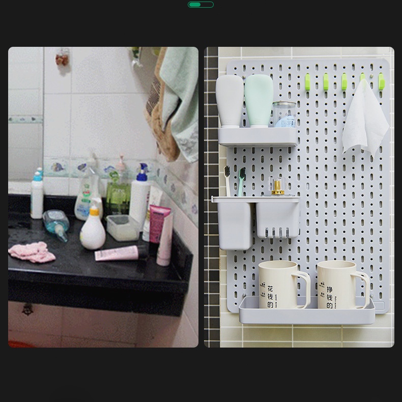 Pegboard Papan Rak Dinding Nimalis Papan Dinding Berlubang Tempel Hiasan Dinding Tempel Dinding