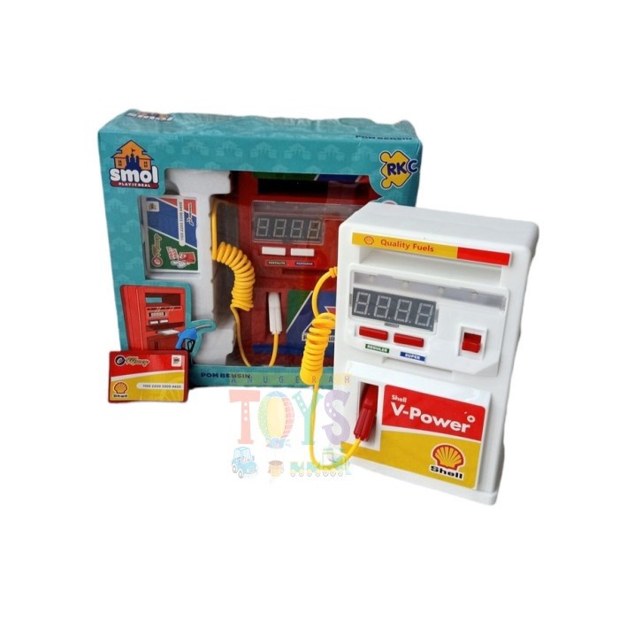 (As) Mainan Anak Miniatur Pom Bensin Lampu Dan Suara Ready