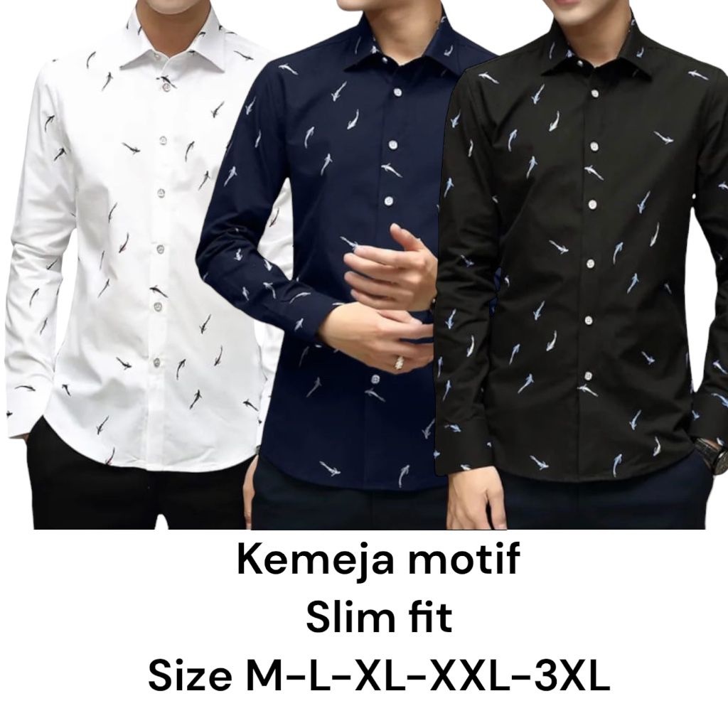 Kemeja Pria Lengan Panjang 2023 Pendek Korean Style Pakaian Kantor Slim Proyek Lapangan Safety 1 Set