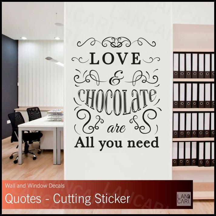 

GRATIS ONGKIR CUTTING STICKERS: LOVE & CHOCOLATE STIKER DEKORASI RESTO DECAL WINDOW !!!!!!