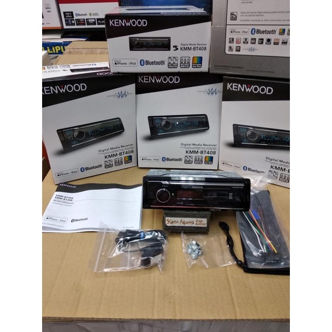 head unit single din kenwood kmm bt408