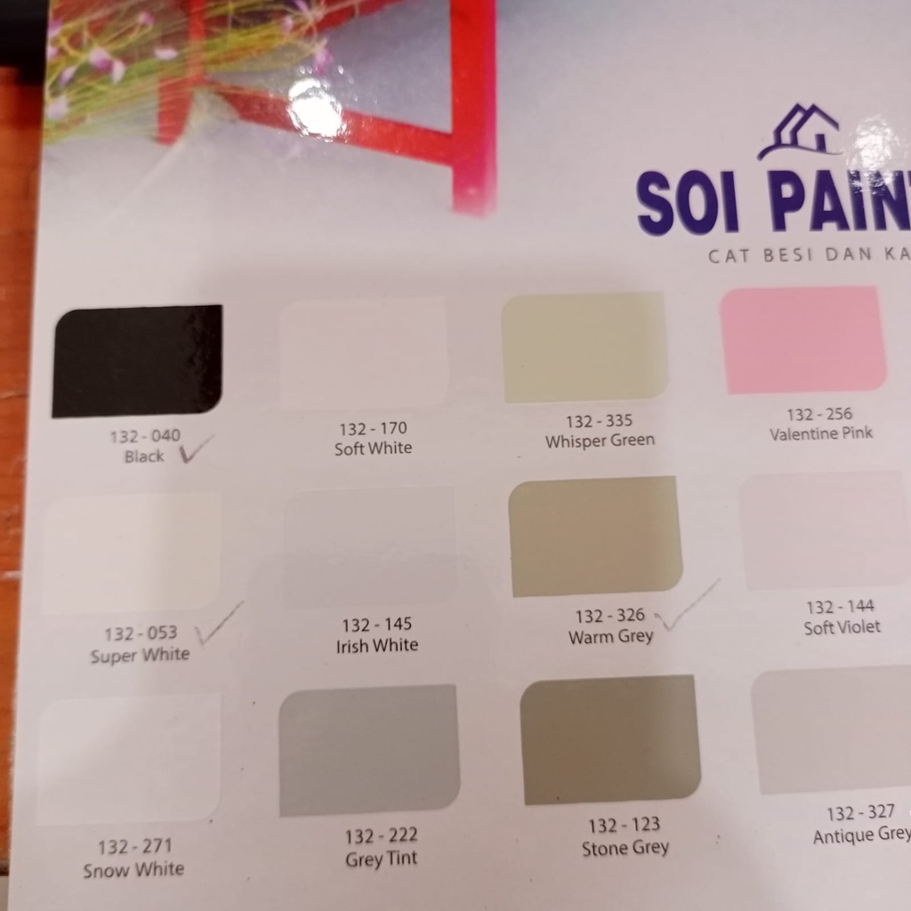 

Cat Nyak Kayu Dan Besi Soi Paints 1Kg -Cat Nyak Soi Paints-Cat Kayu Soi Paints -Cat 1Kg-Cat