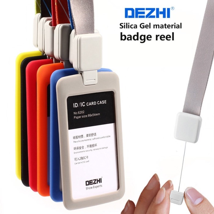 

Name Tag Id Card Holder Silicone Karet Tali Yoyo Lanyard Tarik Promo Terbaru